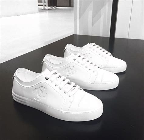 chanel triple white sneakers|Chanel sneakers official.